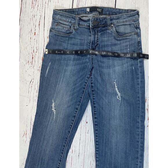 Kut from the Kloth Jeans Womens Sz 4 Catherine Ankle Straight Leg Medium Wash - Picture 5 of 13
